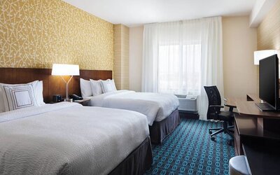 Queen beds available at Fairfield Inn & Suites By Marriott North Bergen.