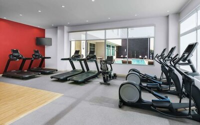Well equipped fitness center at Hilton Garden Inn Sunnyvale.