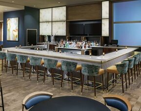 On-site bar and lounge area at Hilton Garden Inn Sunnyvale.