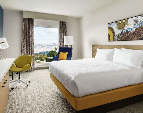 Day use room with work desk at Hilton Garden Inn Sunnyvale.