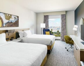 Day use twin room with work desk at Hilton Garden Inn Sunnyvale.