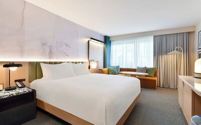 Day use room with king bed at Kimpton Theta New York - Times Square.