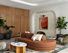 Lounge seating at Kimpton Theta New York - Times Square.