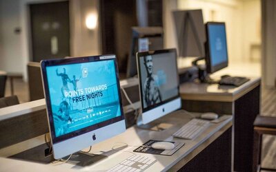 Business center at Hilton Newark Airport.