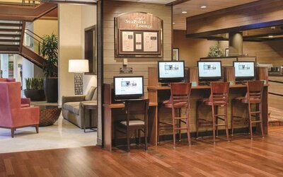 Business center at DoubleTree By Hilton Seattle Airport.