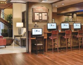 Business center at the DoubleTree by Hilton Seattle Airport.