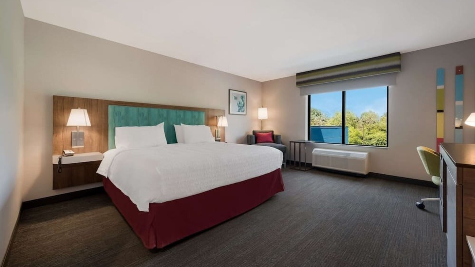 Spacious day use room with work desk at Hampton Inn Detroit Southfield.
