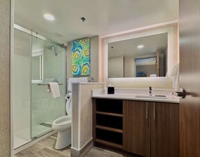 Private guest bathroom at MainStay Suites Oak Brook Terrace - Chicago.