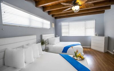 Day use twin room at Hollywood Beach Suites, A South Beach Group Hotel.