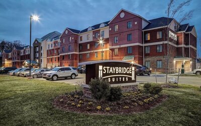 Exterior and parking area at Staybridge Suites Washington D.C.- Greenbelt.