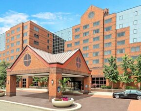 Entrance at Hilton Short Hills.