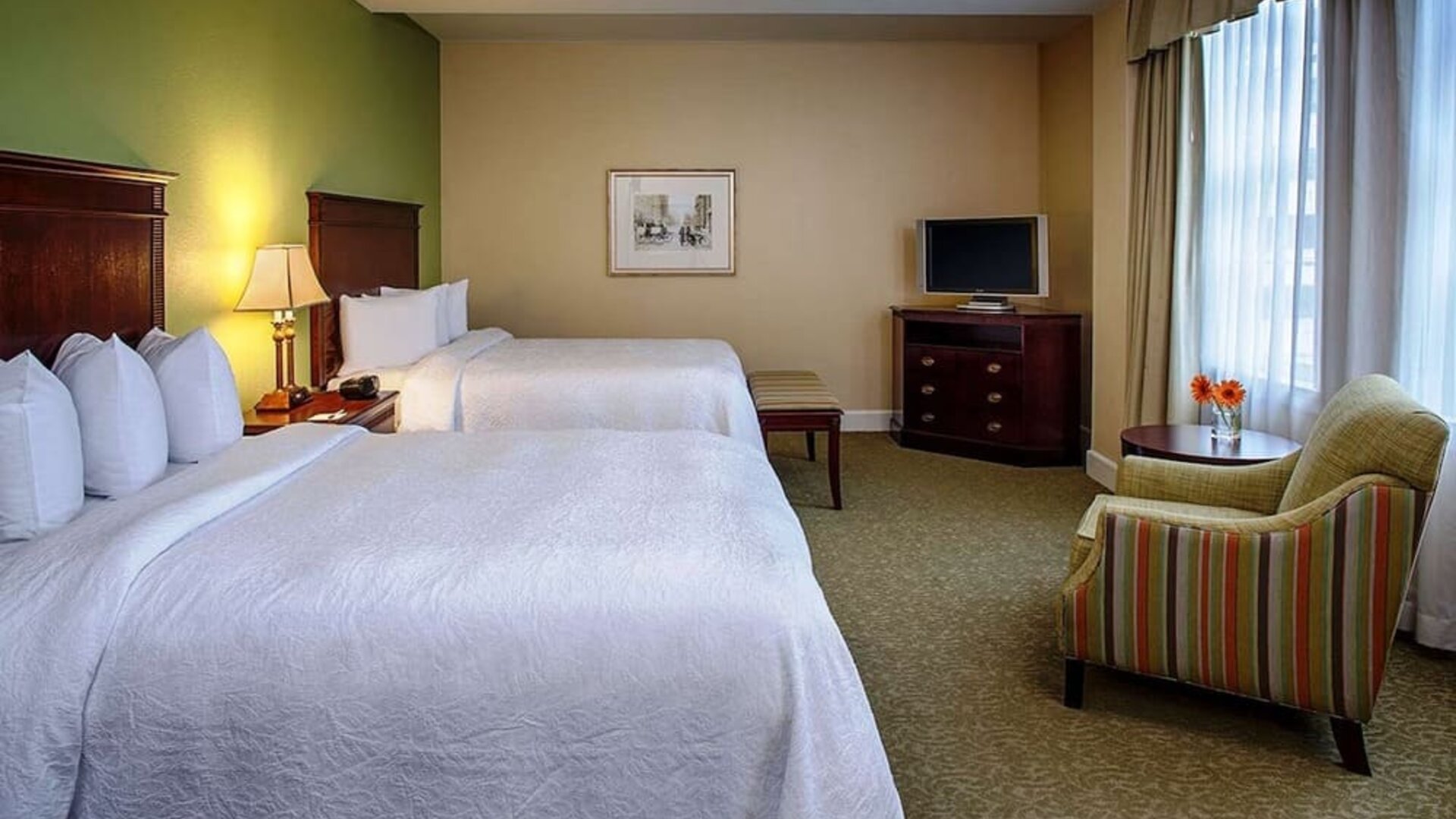 Day use twin room at Hampton Inn & Suites Birmingham-Downtown-Tutwiler.