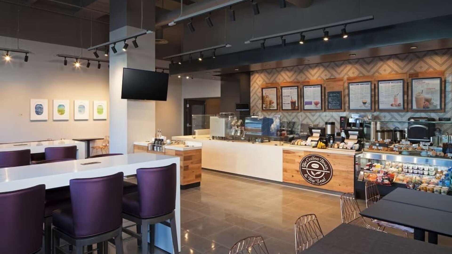 On-site coffee shop, perfect for coworking at H Hotel Los Angeles, Curio Collection By Hilton.