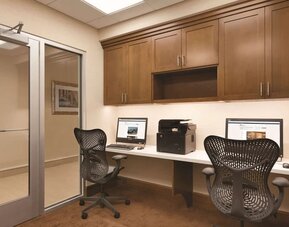 Dedicated business center with PC and printer at Hilton Garden Inn Boston Logan Airport.
