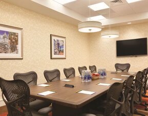 Professional meeting room at Hilton Garden Inn Boston Logan Airport.