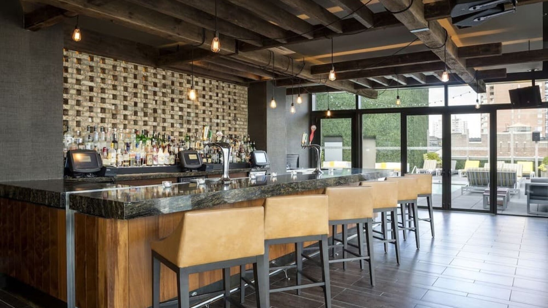 Poolside bar at Royalton Park Avenue.