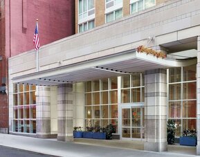 Entrance at Hampton Inn Manhattan/Times Square Central.