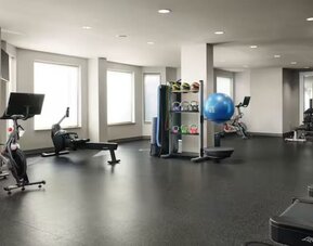 Fully equipped fitness center at Hilton Garden Inn Shreveport Bossier City.