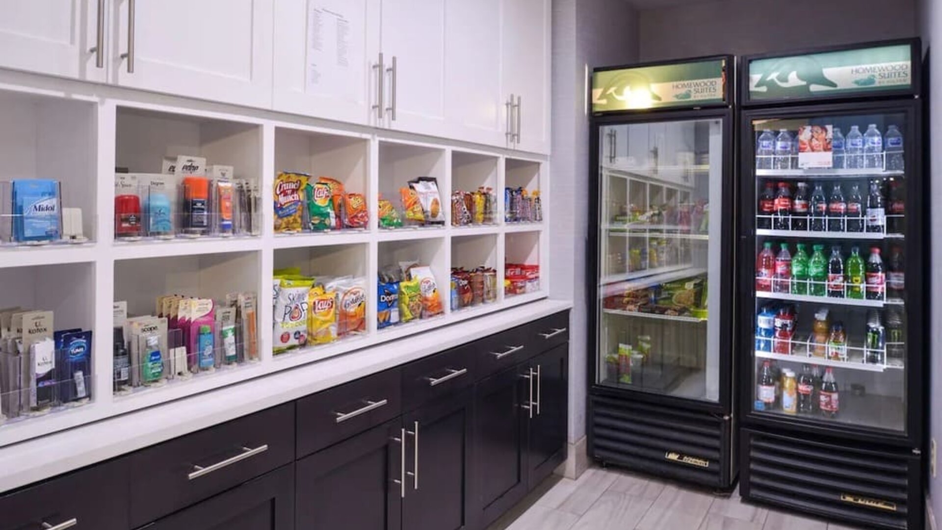 Convenience store at Homewood Suites By Hilton Dallas-Lewisville.