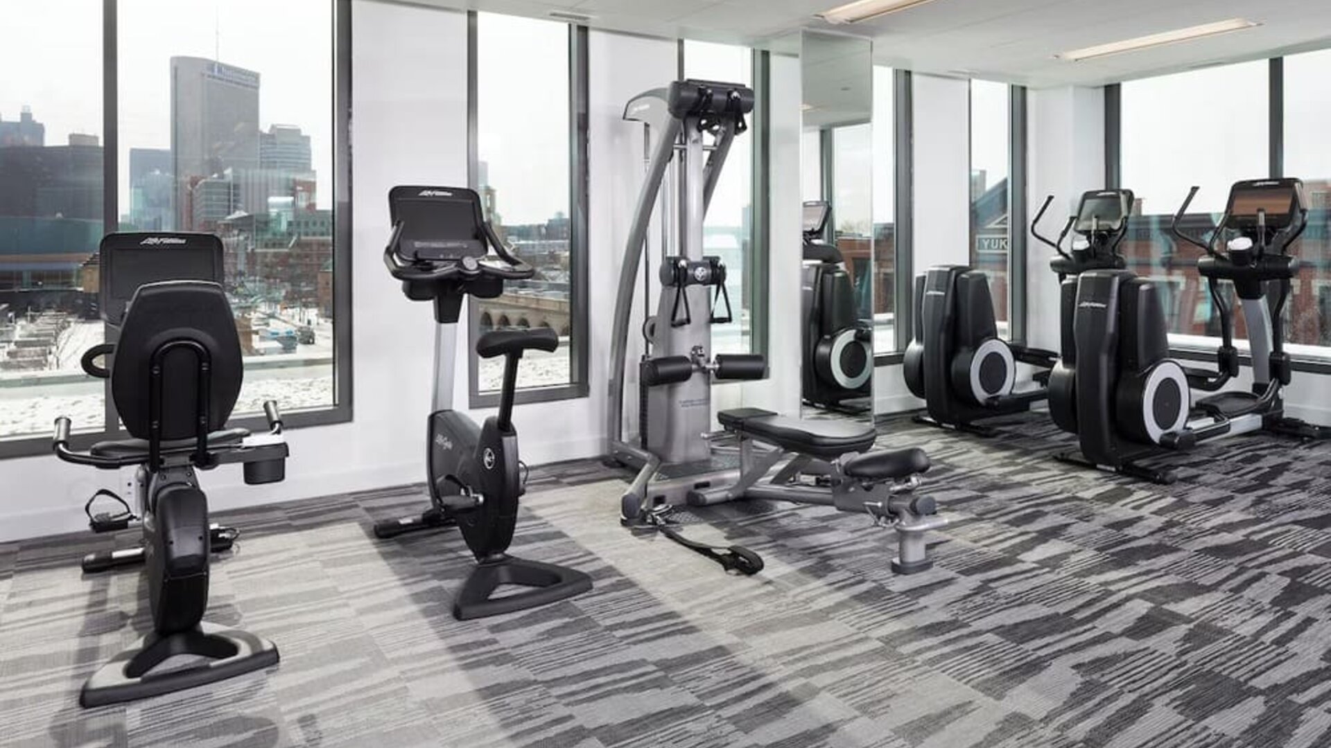 Well equipped fitness center at Spa and massage available at Le Méridien Columbus, The Joseph..