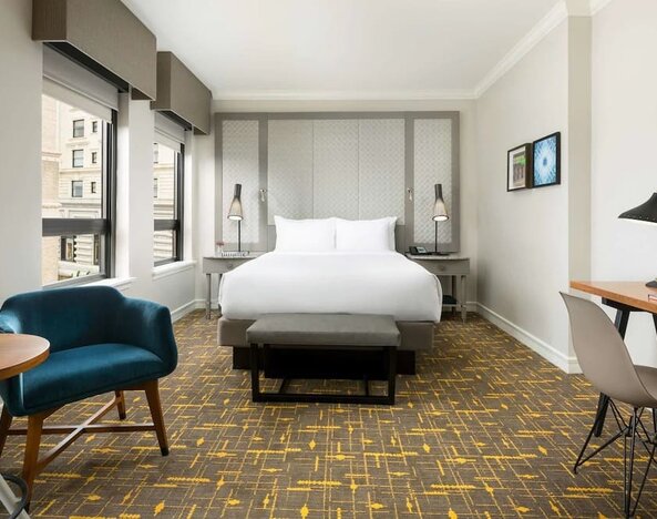 King bed at Stanford Court San Francisco.