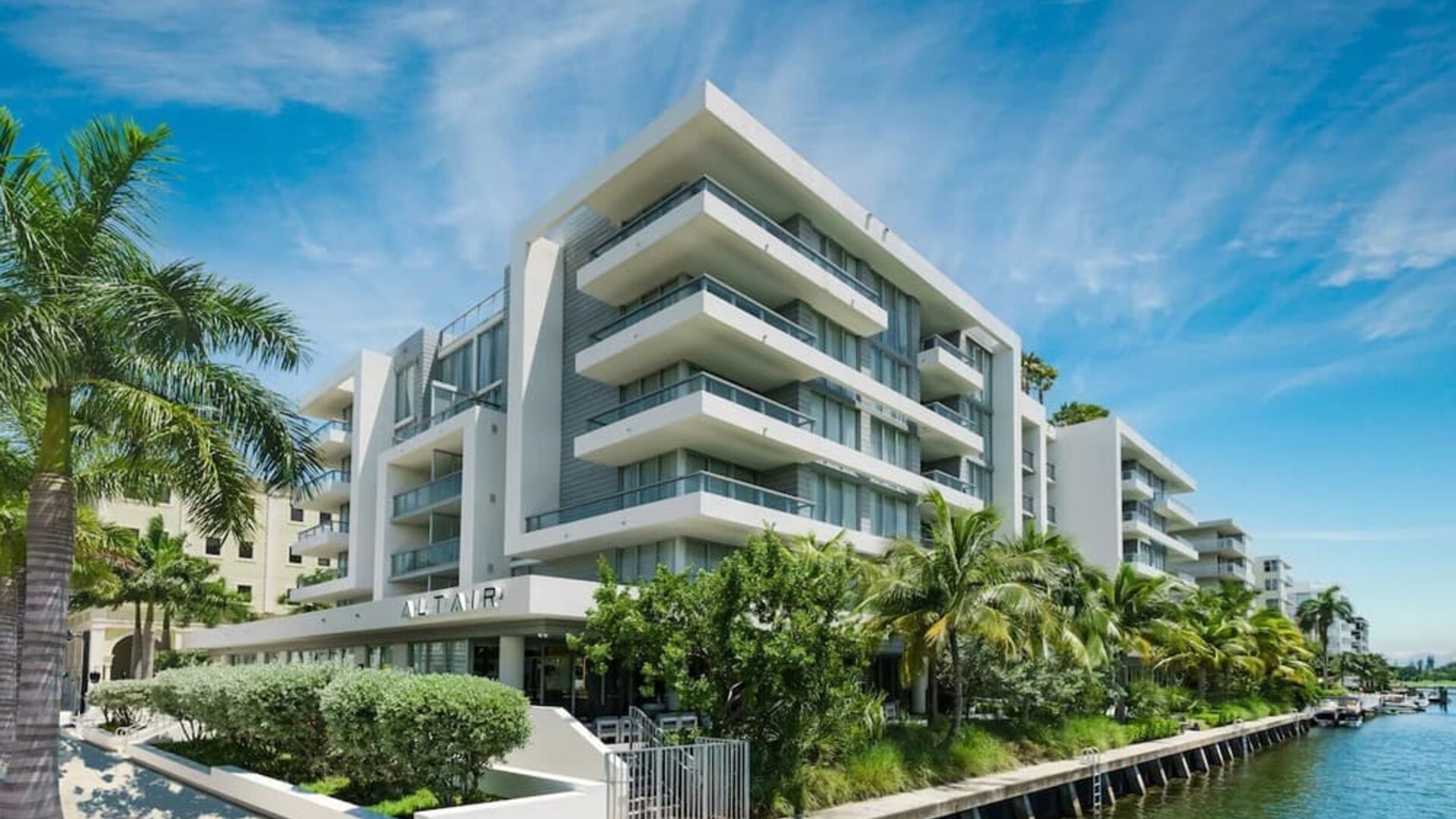 Exterior view of The Altair Hotel Bay Harbor.