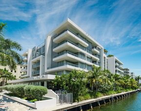 Exterior view of The Altair Hotel Bay Harbor.