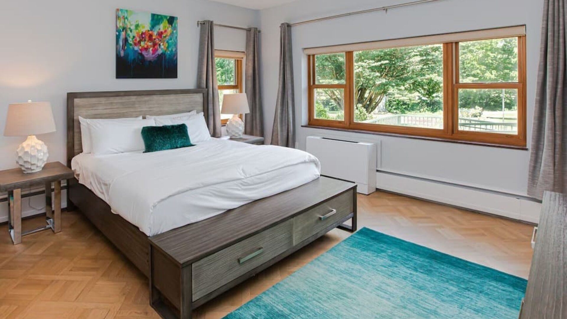 King bed at SKYLARANNA Resort & Spa.