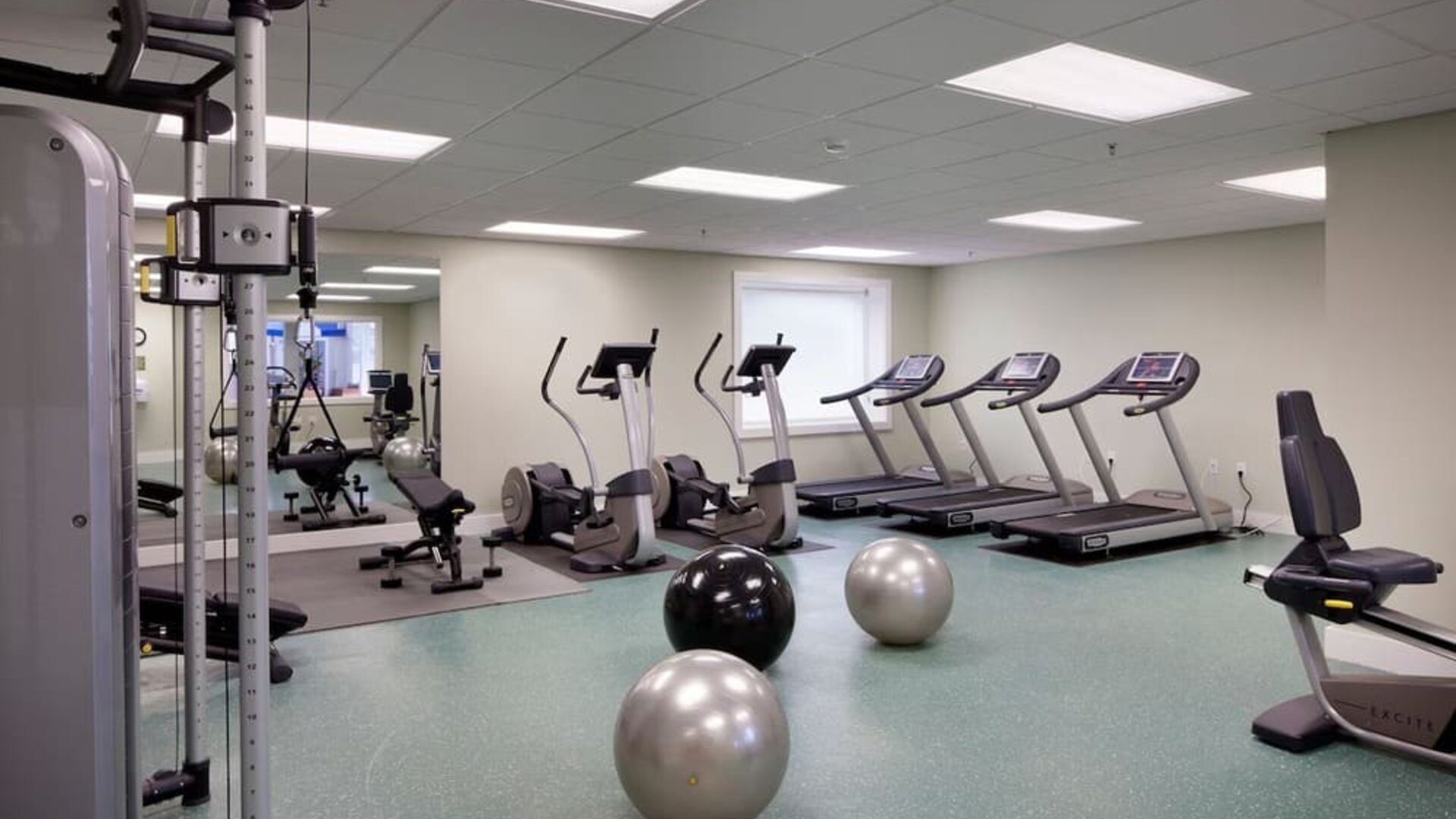 Well equipped fitness center at Sea Crest Beach Hotel.