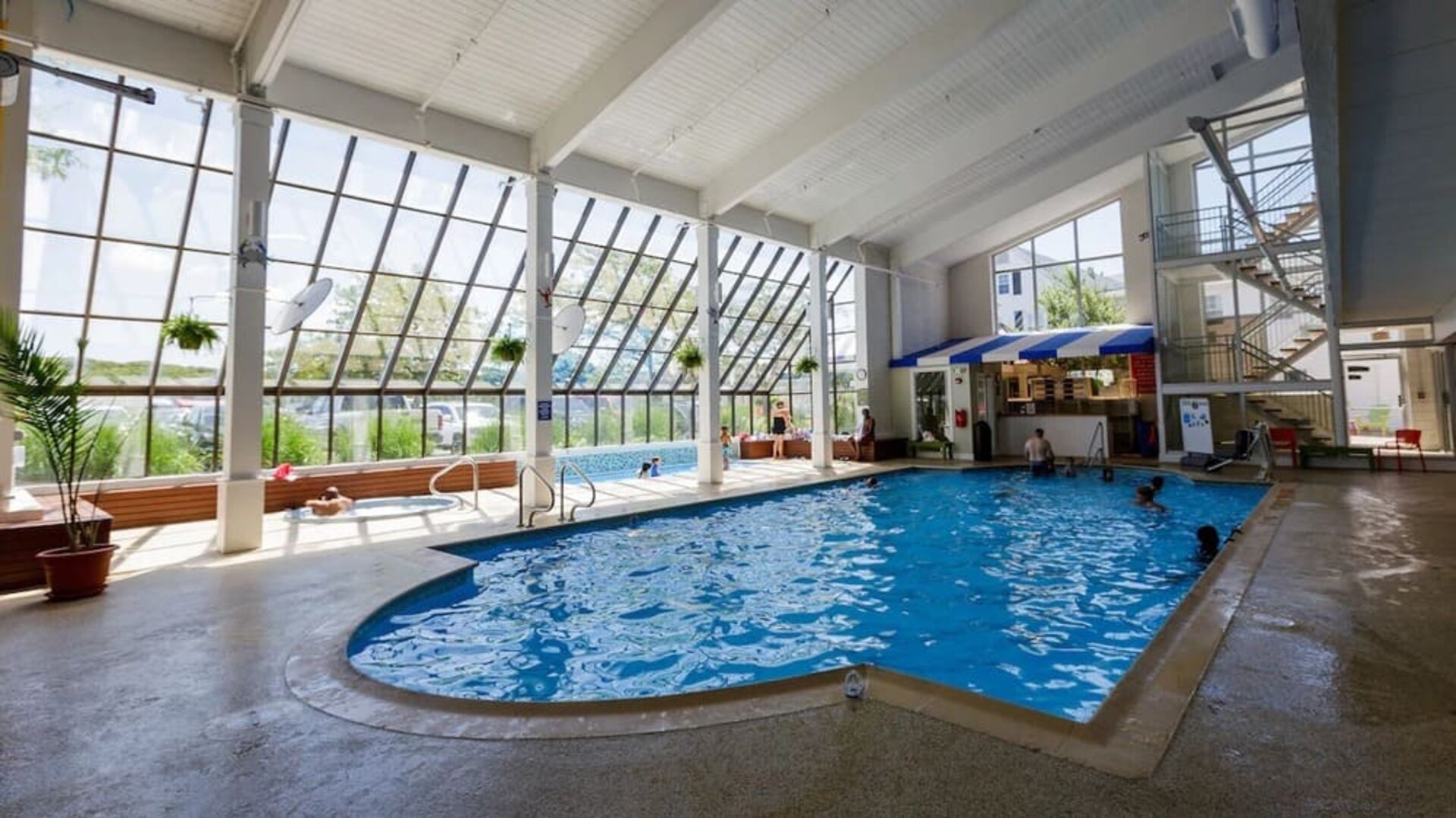 Indoor pool at Sea Crest Beach Hotel.