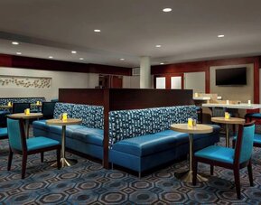 Dining area at Courtyard Boston Cambridge.