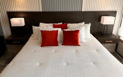 King room at The Irish Inn Boutique Hotel.