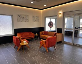 Lobby seating at The Irish Inn Boutique Hotel.