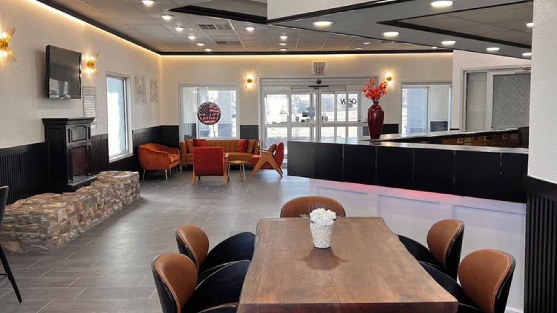 Dining area at The Irish Inn Boutique Hotel.