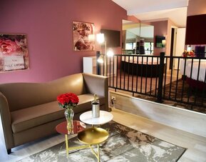 Lobby and lounge at Cove Haven Resort.