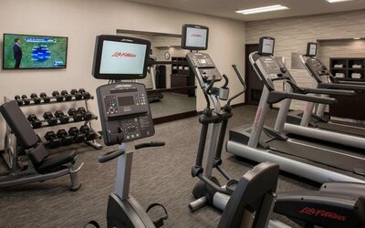 Well equipped fitness center at Sonesta Select Atlanta Norcross I-85.