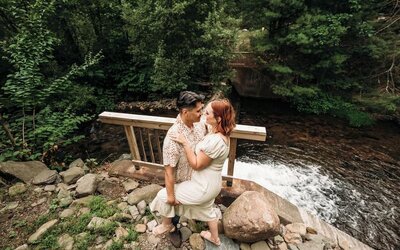 Romantic garden walks at Paradise Stream Resort.