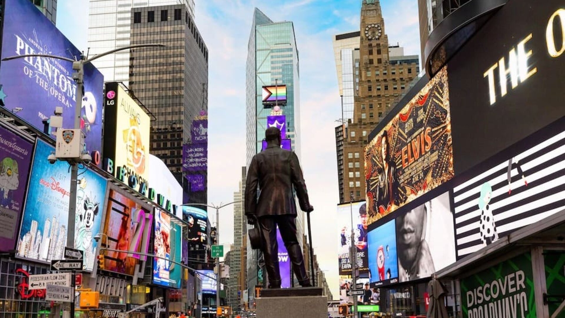 City landmarks at Millennium Hotel Broadway Times Square.