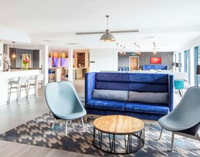 Coworking lounge at Hampton By Hilton Humberside Airport.