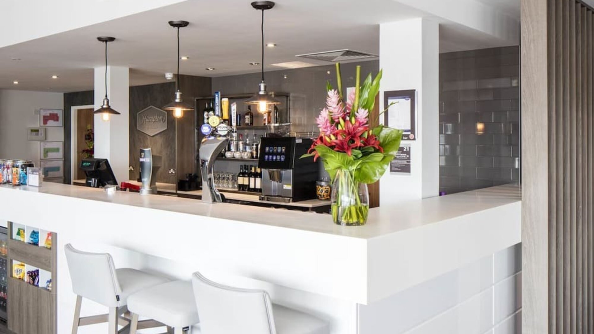 Hotel bar at Hampton By Hilton Humberside Airport.