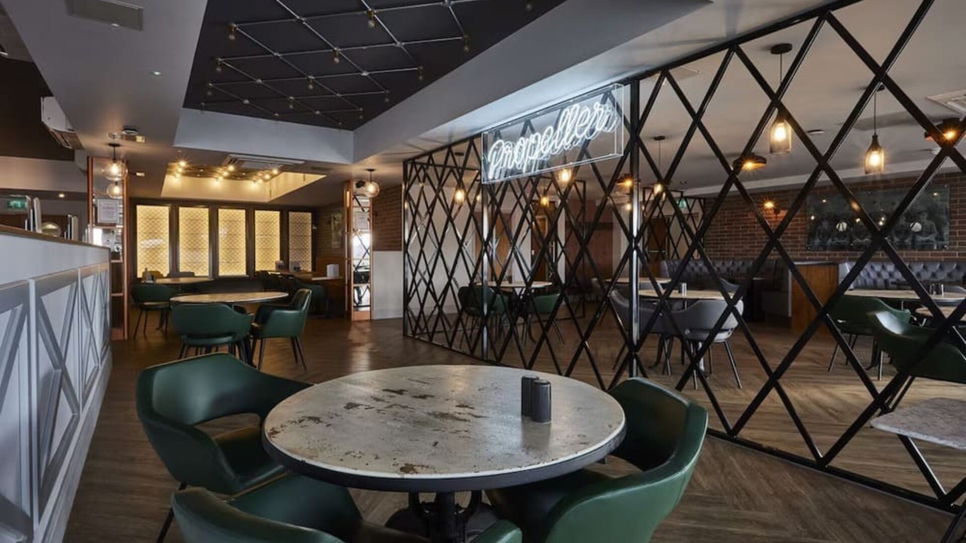 Dining area at Hampton By Hilton Humberside Airport.