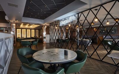 Dining area at Hampton By Hilton Humberside Airport.