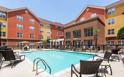 Outdoor pool at Homewood Suites By Hilton Shreveport.