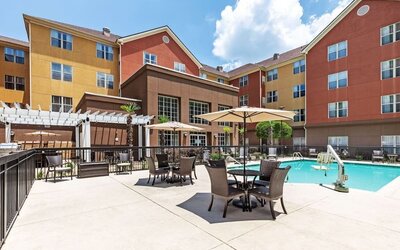 Outdoor pool at Homewood Suites By Hilton Shreveport.