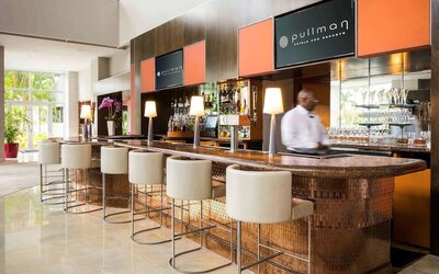 Hotel bar at Pullman Miami Airport.