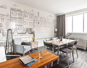 Professional meeting room and workspace at Nu Hotel - Brooklyn.