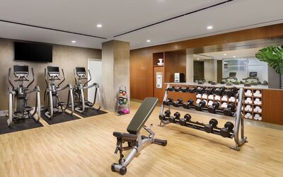 Well equipped fitness center at AC Hotel New York Times Square.