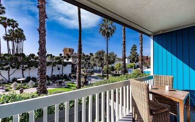 Balcony from day use room at The Anaheim Hotel.