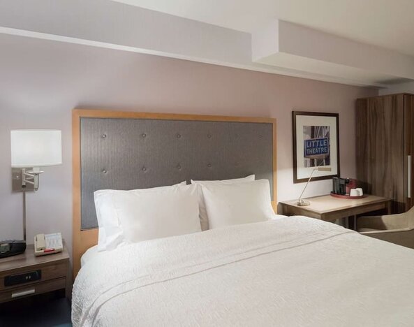 King bed at Hampton Inn Manhattan - Madison Square Garden.