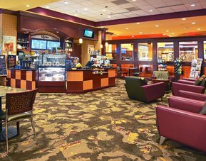 Coffee shop perfect for coworking at Embassy Suites By Hilton Charlotte-Concord-Golf Resort & Spa.